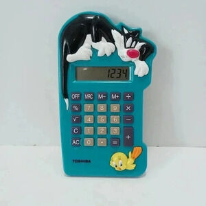 Vintage Sylvester And Tweety 1995 Toshiba Warner Bros. Calculator Works